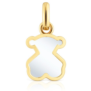 Wisiorek TOUS ze srebra powlekanego 18-karatowym złotem i białego szkła akrylowego Galaxy