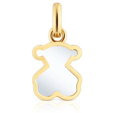 Wisiorek TOUS ze srebra powlekanego 18-karatowym złotem i białego szkła akrylowego Galaxy