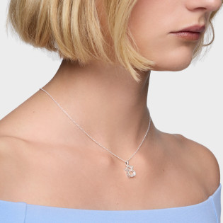 Krótki naszyjnik TOUS ze srebra 925 i białego szkła akrylowego Galaxy