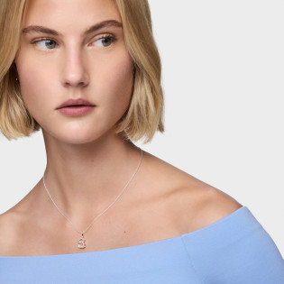 Krótki naszyjnik TOUS ze srebra 925 i białego szkła akrylowego Galaxy