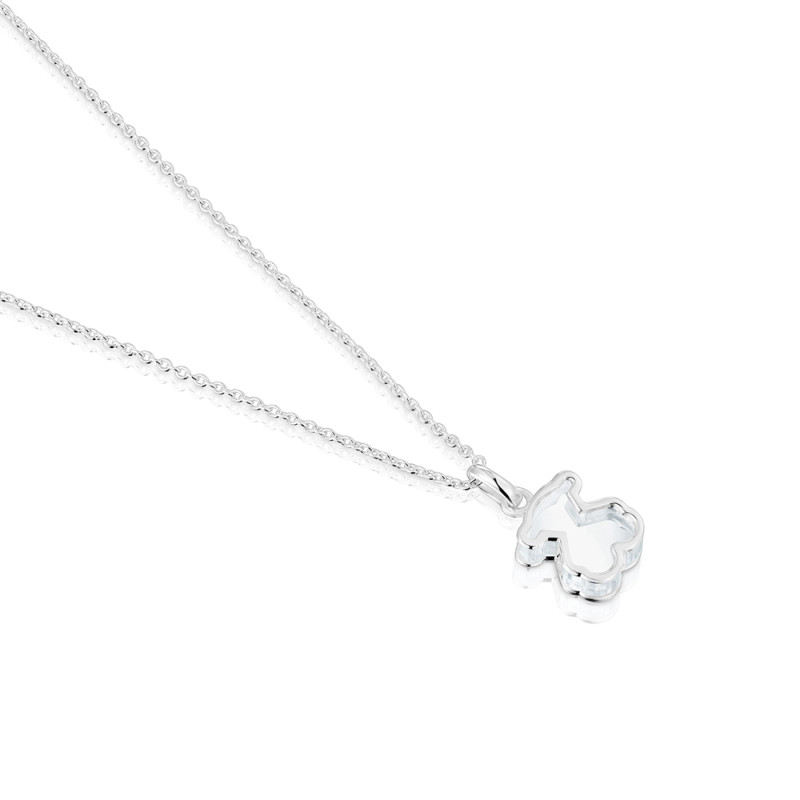 Krótki naszyjnik TOUS ze srebra 925 i białego szkła akrylowego Galaxy