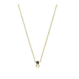 Tous Glory - Naszyjnik z żółtego srebra Vermeil z onyksem i perłą