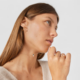 Tous Glory - Naszyjnik z żółtego srebra Vermeil z onyksem i perłą