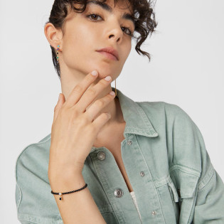 Tous Glory - Bransoletka z żółtego srebra Vermeil z onyksami i perłą