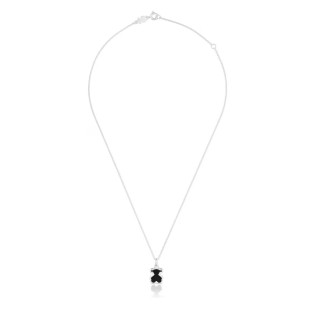 Naszyjnik TOUS ze srebra i czarnego szkła akrylowego Galaxy