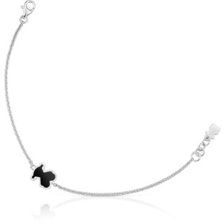 Bransoletka TOUS ze srebra i czarnego szkła akrylowego Galaxy