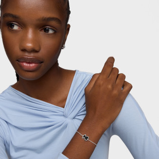 Bransoletka TOUS ze srebra i czarnego szkła akrylowego Galaxy