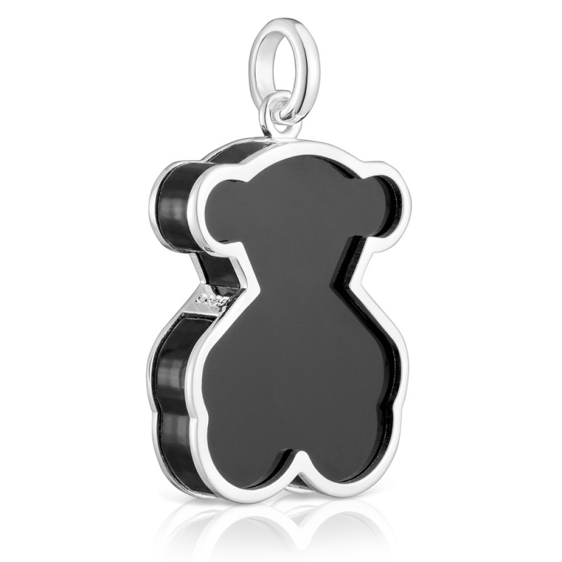 Wisiorek TOUS ze srebra i czarnego szkła akrylowego Galaxy