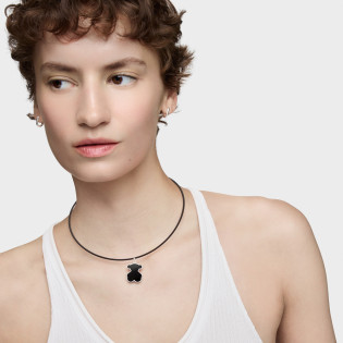 Wisiorek TOUS ze srebra i czarnego szkła akrylowego Galaxy