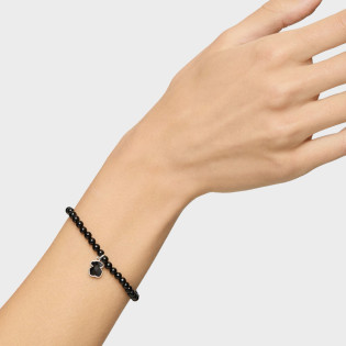 Bransoletka wykonana ze srebra i onyksu TOUS Icon Color