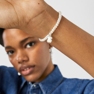 Bransoletka wykonana ze srebra TOUS Icon Color z perłami