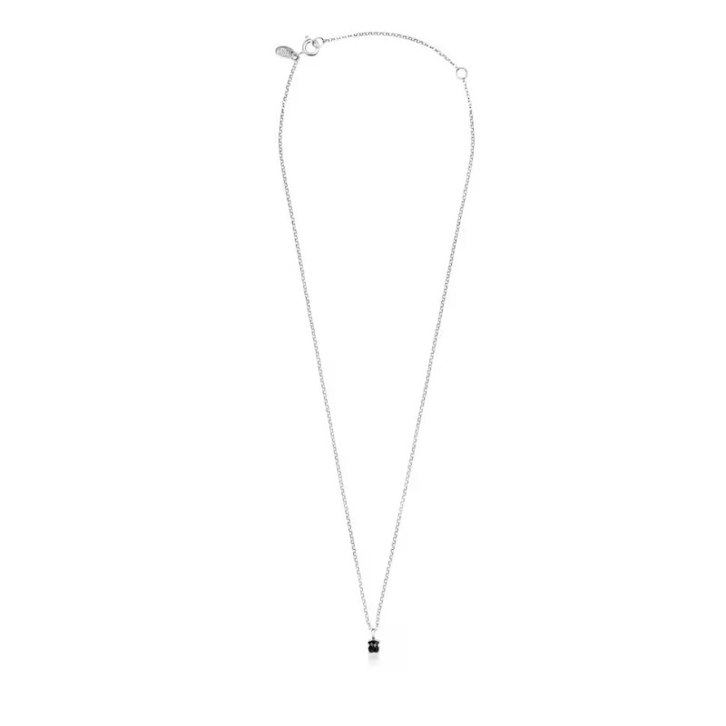 Naszyjnik Tous Mini Onix ze srebra w kształcie misia z onyksem