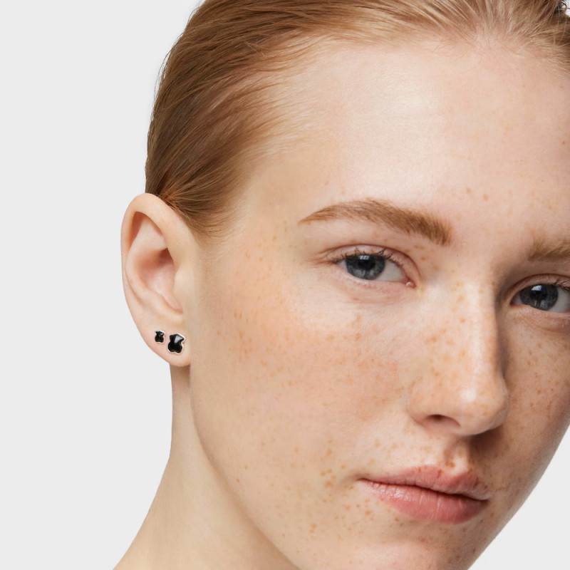 Kolczyki Tous New Color ze srebra z onyksem