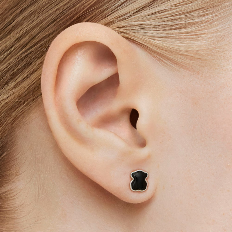 Kolczyki Tous New Color ze srebra z onyksem