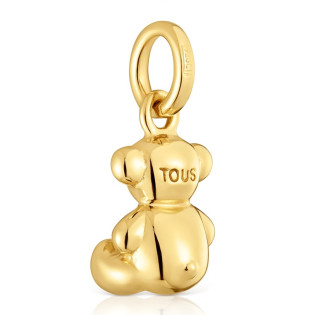 Mały wisiorek TOUS Bold Bear ze srebra vermeil, z motywem misia