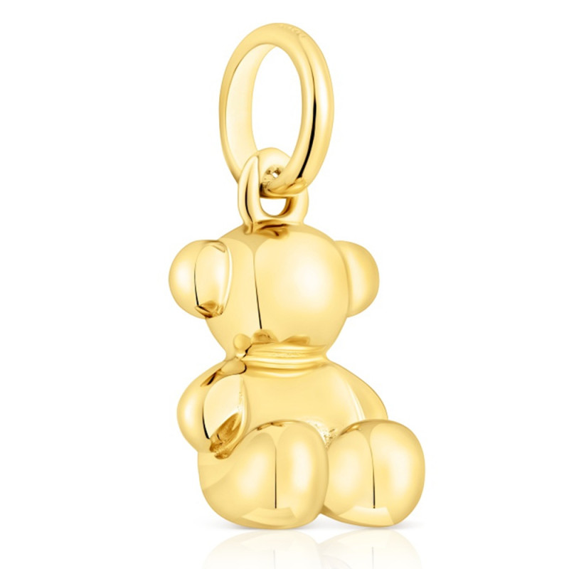 Mały wisiorek TOUS Bold Bear ze srebra vermeil, z motywem misia