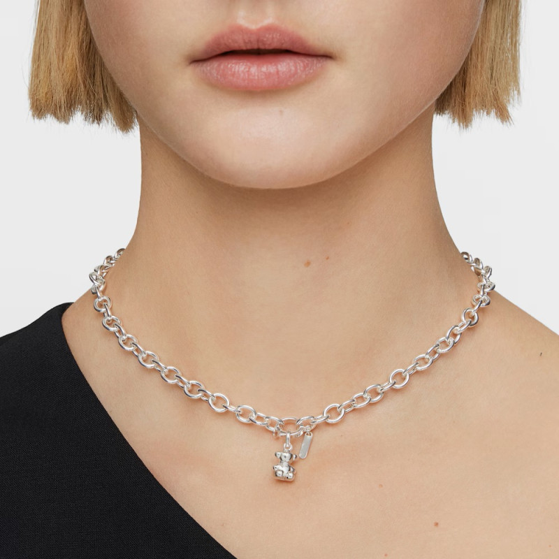 Mały wisiorek TOUS Bold Bear ze srebra, z motywem misia