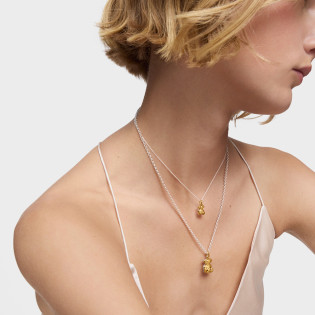 Dwukolorowy Naszyjnik TOUS Bold Bear z dwoma misiami