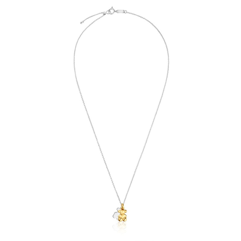 Dwukolorowy Naszyjnik TOUS Bold Bear z dwoma misiami