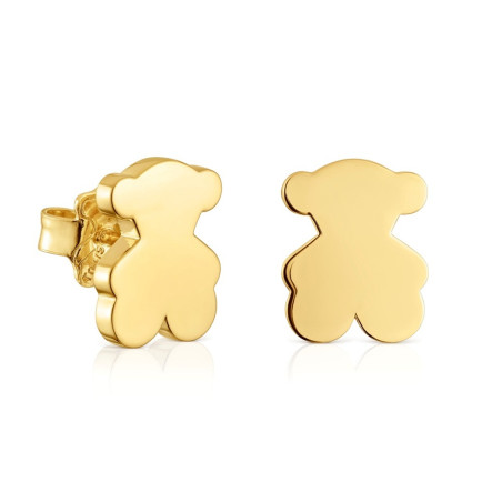 Kolczyki TOUS 12 mm ze srebra pokrytego 18-karatowym złotem, z motywem misia Sweet Dolls