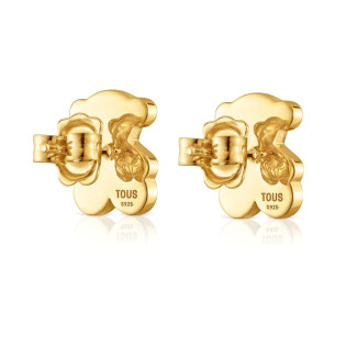 Kolczyki TOUS 12 mm ze srebra pokrytego 18-karatowym złotem, z motywem misia Sweet Dolls