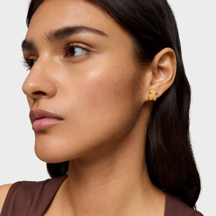 Kolczyki TOUS 12 mm ze srebra pokrytego 18-karatowym złotem, z motywem misia Sweet Dolls