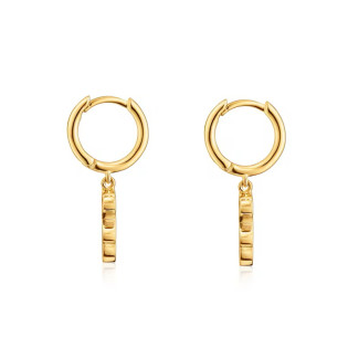 Kolczyki TOUS Sweet Dolls ze srebra pokrytego 18-karatowym złotem, z charmsem w kształcie misia