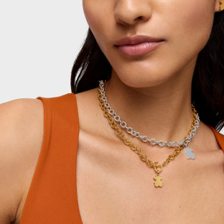 Mały wisiorek TOUS 12 mm ze srebra pokrytego 18-karatowym złotem, z motywem misia Sweet Dolls