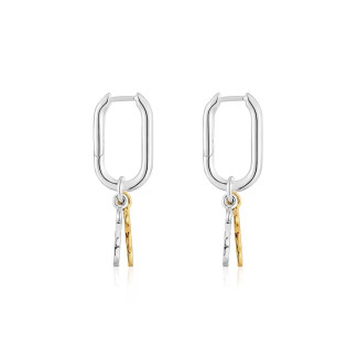 Małe dwukolorowe kolczyki kreolki z motywem misia TOUS Sweet Dolls