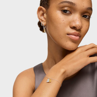 Dwukolorowa bransoletka łańcuszkowa z motywem misia TOUS Sweet Dolls