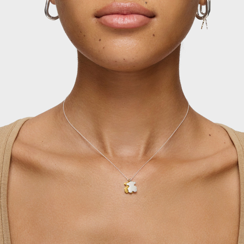 Krótki dwukolorowy naszyjnik TOUS z motywami Sweet Dolls