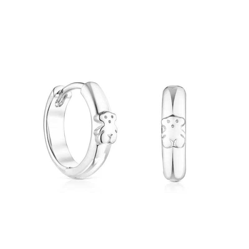 Kolczyki kreolki TOUS Basics ze srebra, z misiem