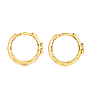 Kolczyki kreolki TOUS Basics ze srebra vermeil z misiem