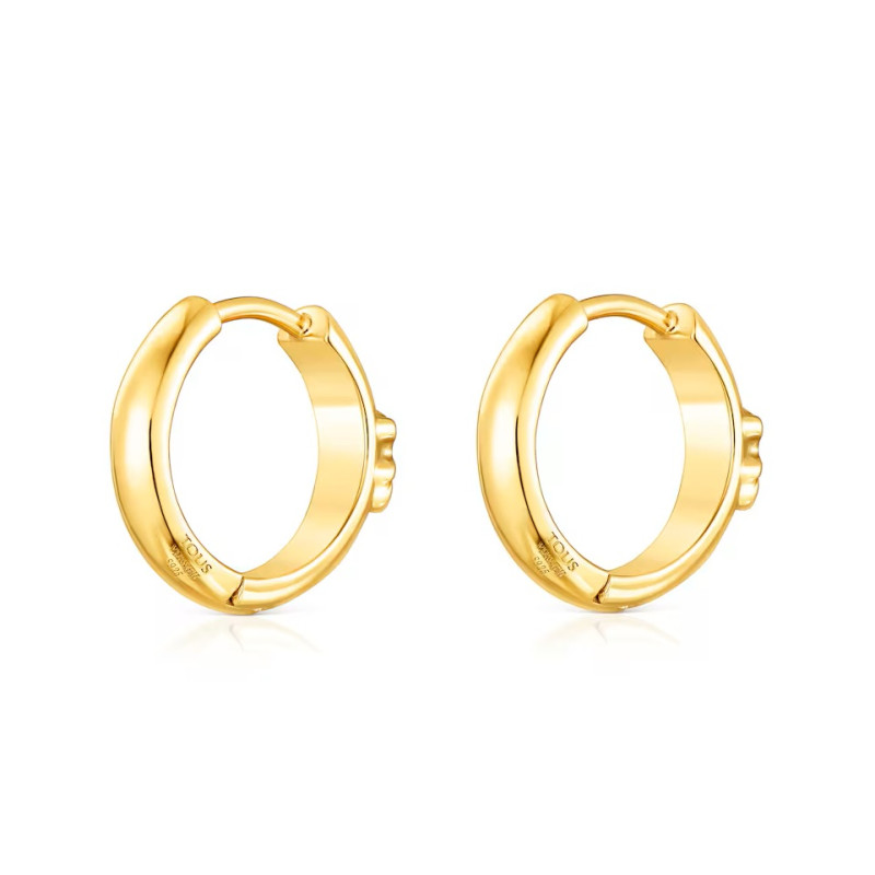 Kolczyki koła TOUS Basics ze srebra Vermeil