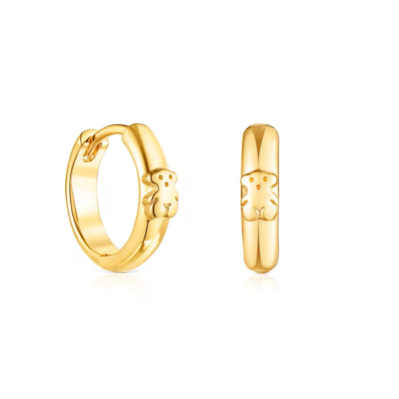 Kolczyki koła TOUS Basics ze srebra Vermeil