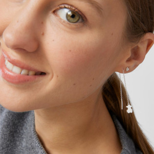 Nocturne - Kolczyki Tous ze srebra przeciągane