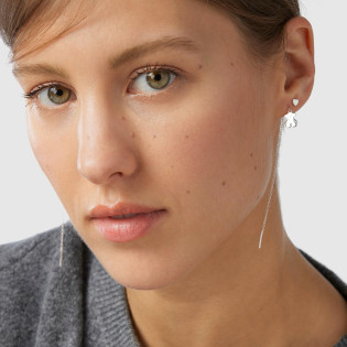 Nocturne - Kolczyki Tous ze srebra przeciągane