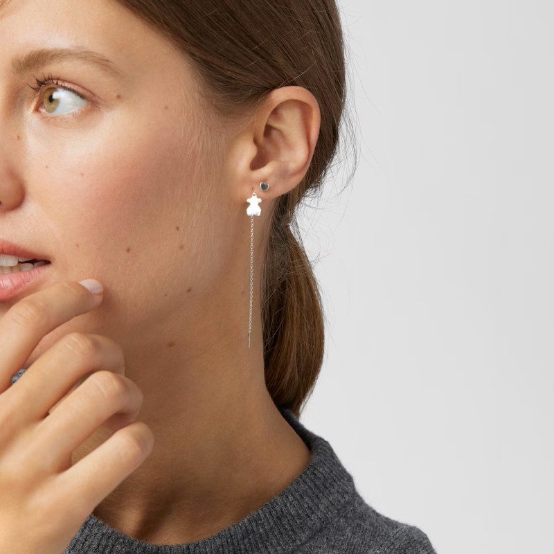 Nocturne - Kolczyki Tous ze srebra przeciągane