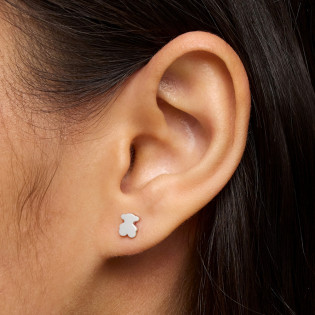 Kolczyki ze srebra 6 mm z motywem misia TOUS Sweet Dolls