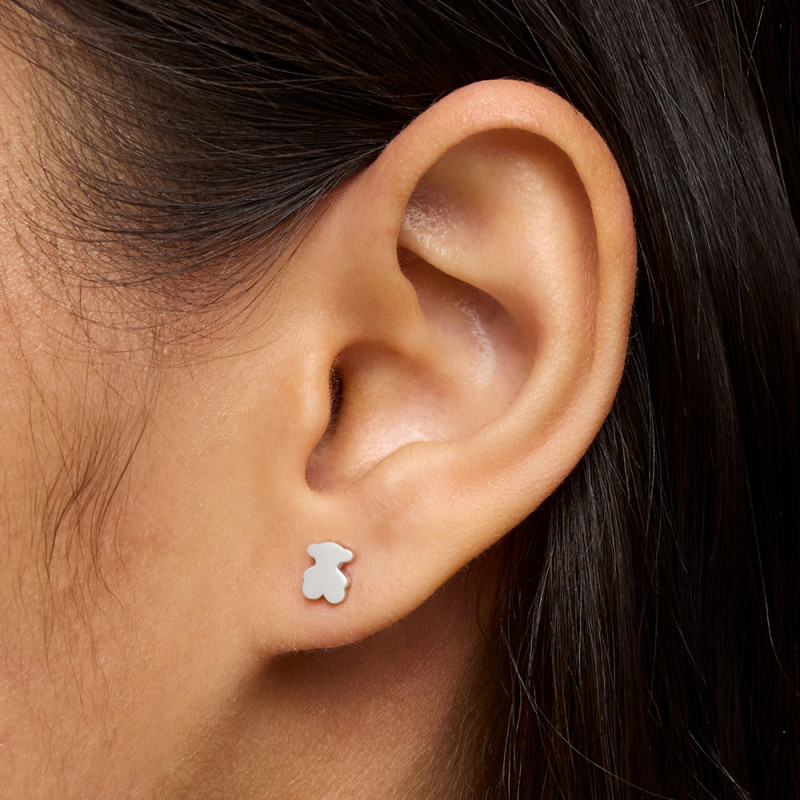 Kolczyki ze srebra 6 mm z motywem misia TOUS Sweet Dolls