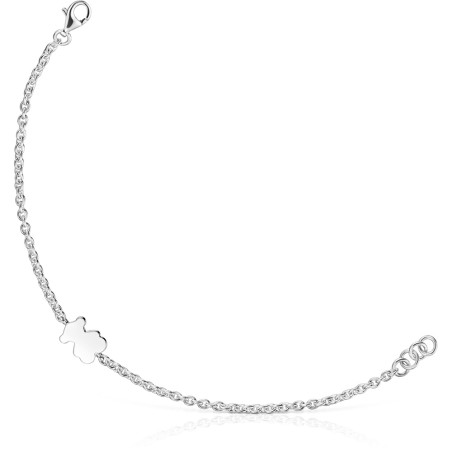 Bransoletka łańcuszkowa TOUS ze srebra z charmsem w kształcie misia Sweet Dolls