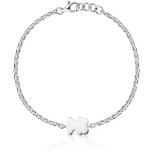 Bransoletka łańcuszkowa TOUS ze srebra z charmsem w kształcie misia Sweet Dolls