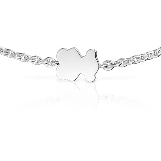 Bransoletka łańcuszkowa TOUS ze srebra z charmsem w kształcie misia Sweet Dolls