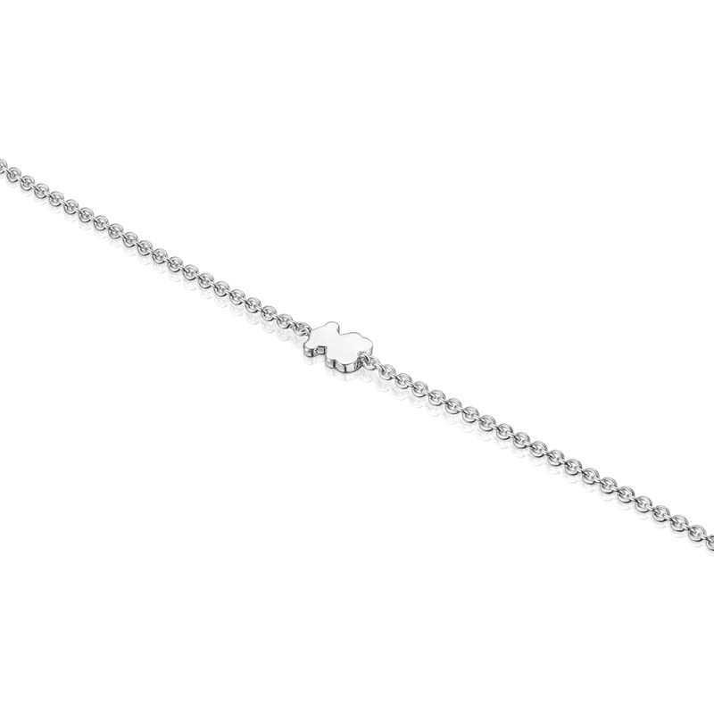 Bransoletka łańcuszkowa TOUS ze srebra z charmsem w kształcie misia Sweet Dolls