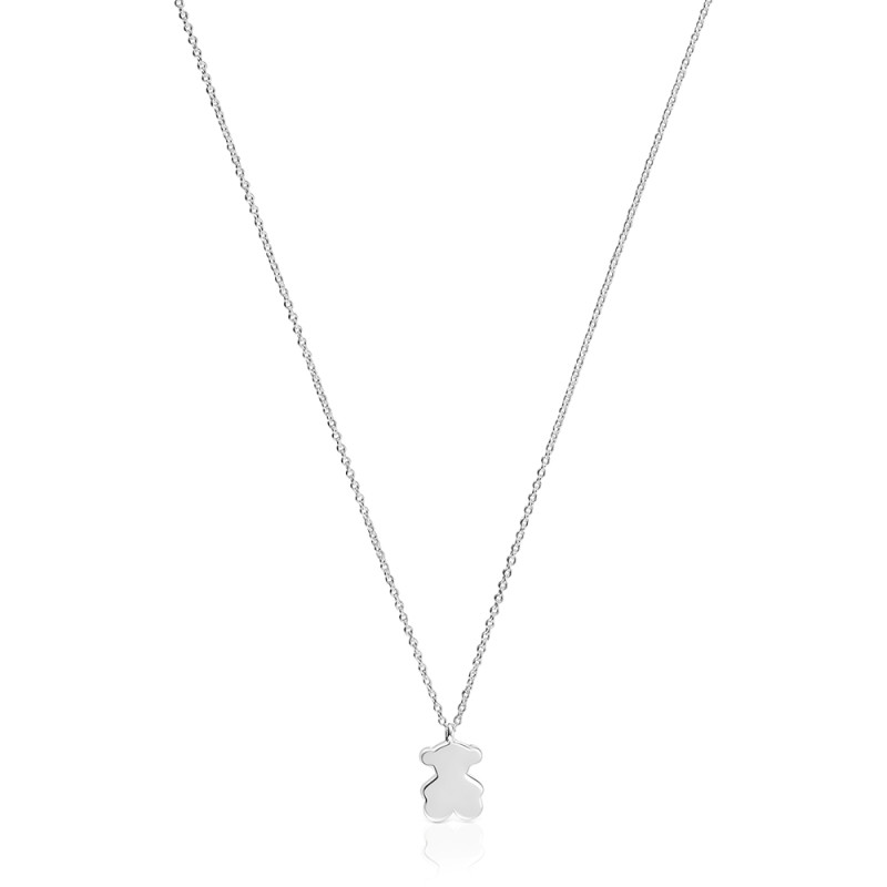 Krótki naszyjnik TOUS ze srebra z charmsem w kształcie misia Sweet Dolls