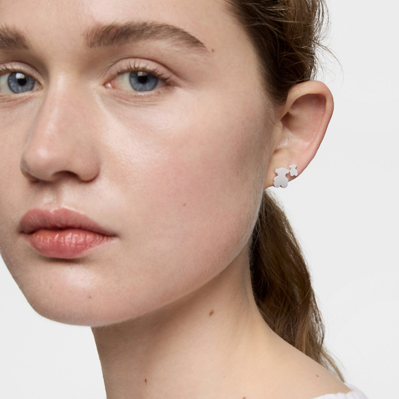 Kolczyki ze srebra 10 mm z motywem misia TOUS Sweet Dolls