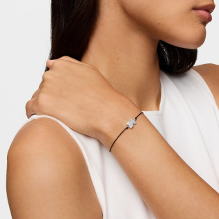 Bransoletka TOUS ze srebra i nylonu z charmsem w kształcie misia Sweet Dolls