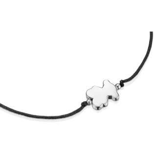 Bransoletka TOUS ze srebra i nylonu z charmsem w kształcie misia Sweet Dolls