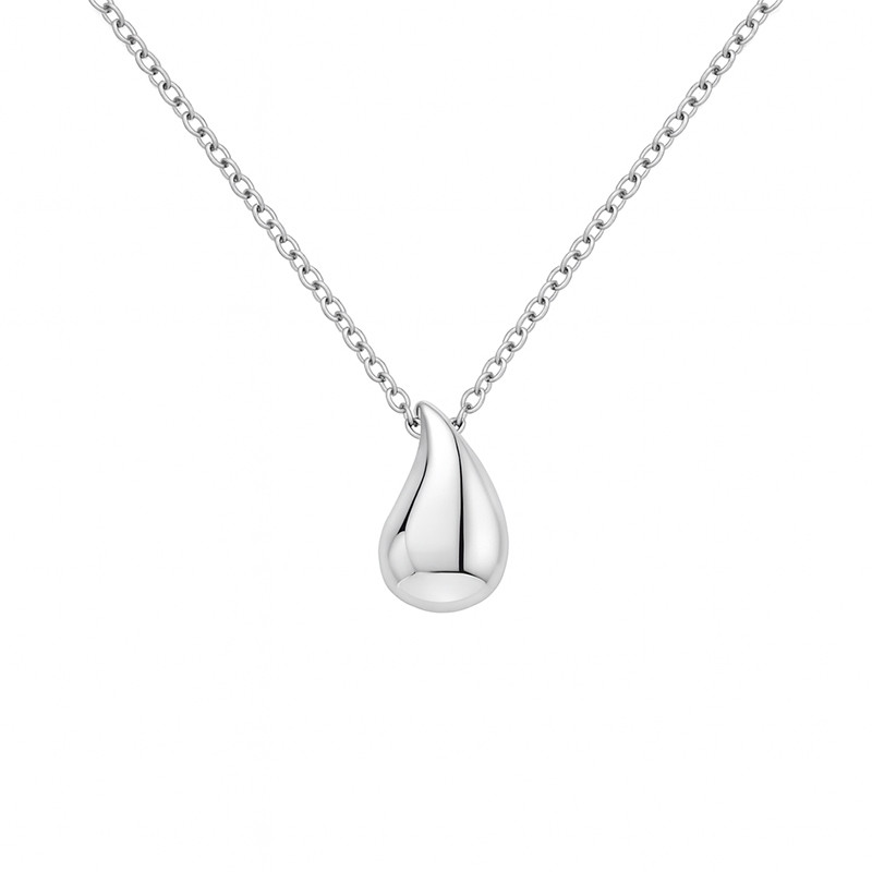 Naszyjnik srebrny z gładką kroplą