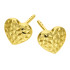 Kolczyki złote serduszka grawerowane na sztyft próba 375